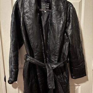 Italian Stone Black Leather Jacket